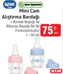 WEE BABY MİNİ CAM ALIŞTIRMA BARDAĞI